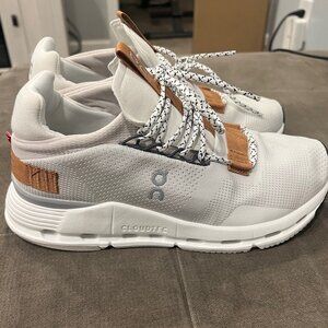 ON Running Cloudnova Women Shoes White Pearl Men size 11